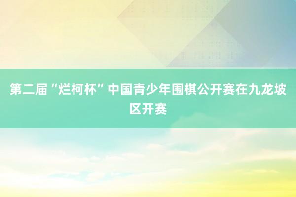 第二届“烂柯杯”中国青少年围棋公开赛在九龙坡区开赛